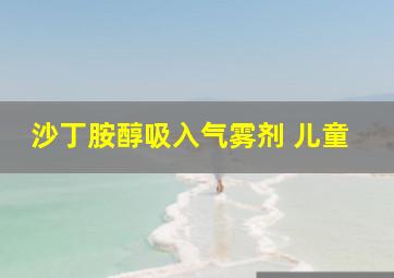 沙丁胺醇吸入气雾剂 儿童